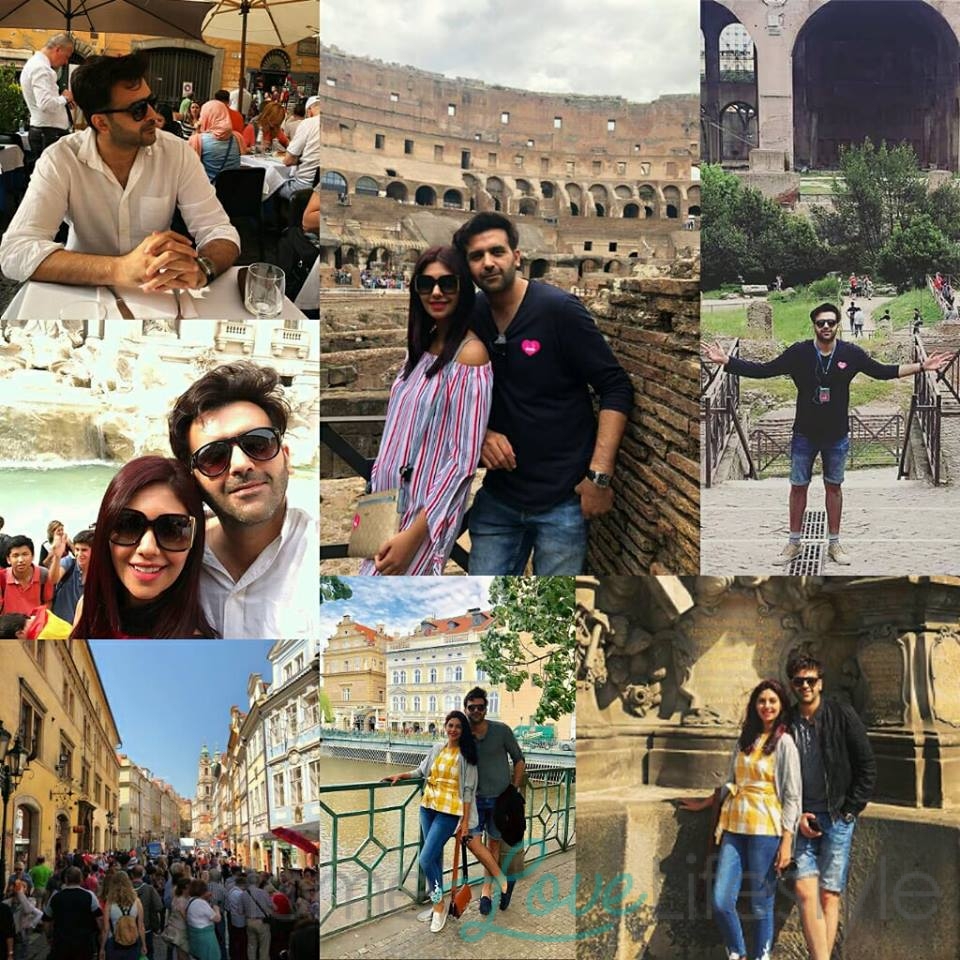 Collage captures Sunita & Hasan Ahmed's romantic vacation