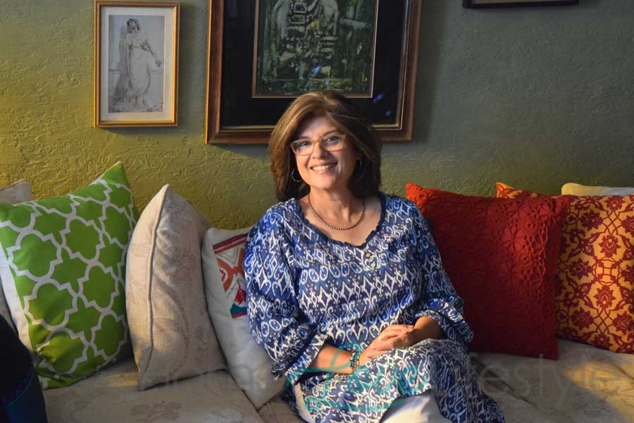 Marina Khan at home