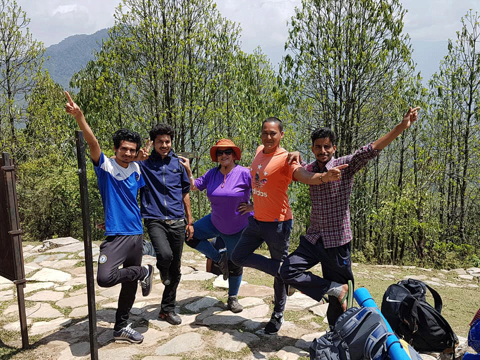 yoga meets trekking in Nepal trip