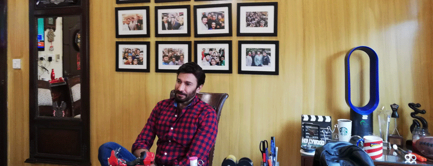 Aijaz Aslam in his office. 