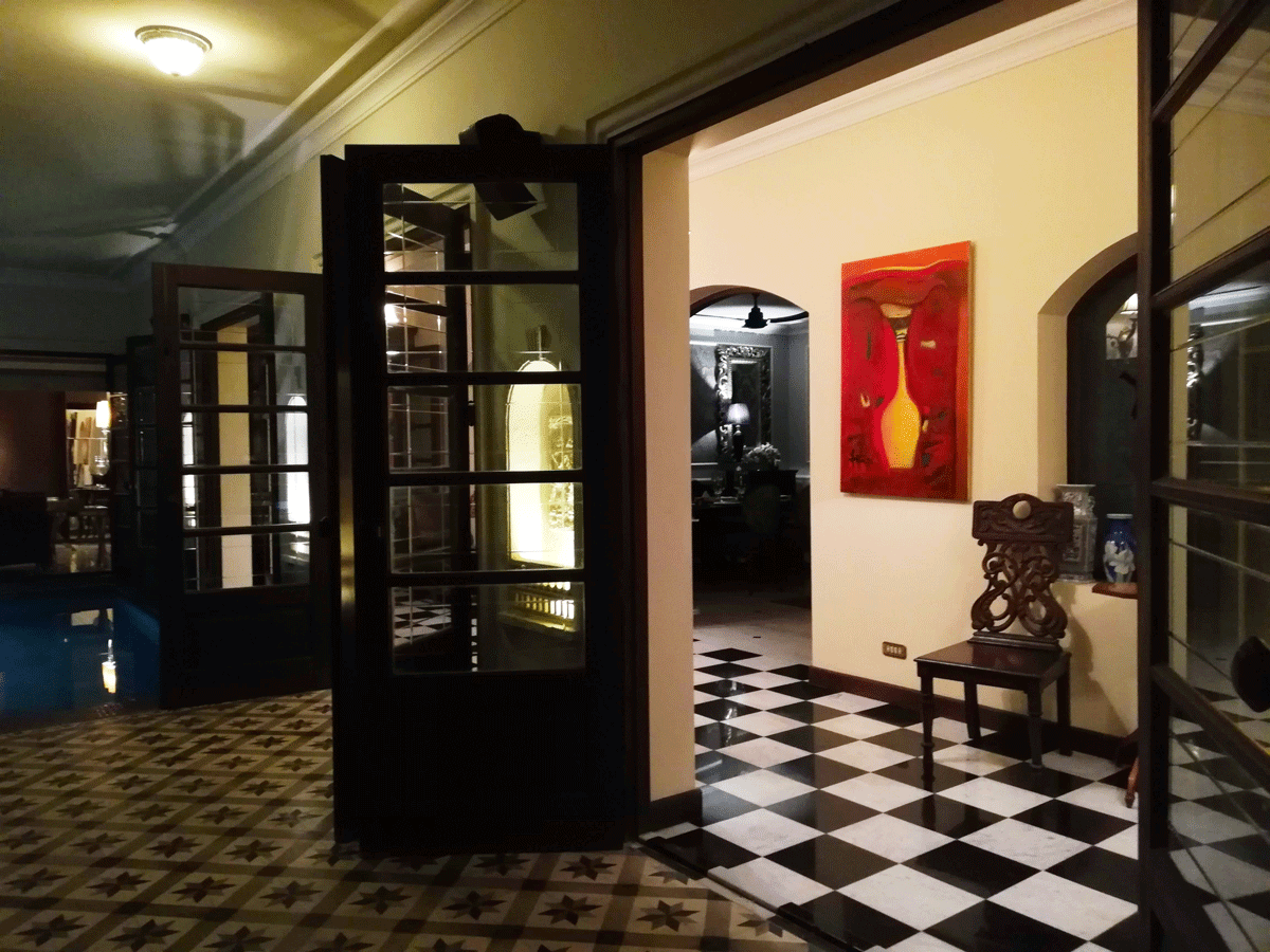 Hallway in Zaheer Abbas home